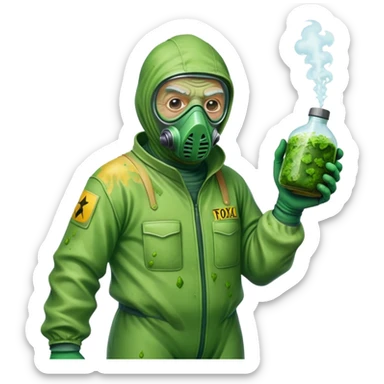 Gardener old Bob poison weeds from the toxic avenger sticker