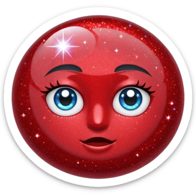 red glitter fix sticker