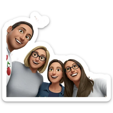 festive gathering with friends sticker