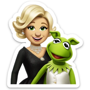 Miss Piggy & Kermit the Frog sticker