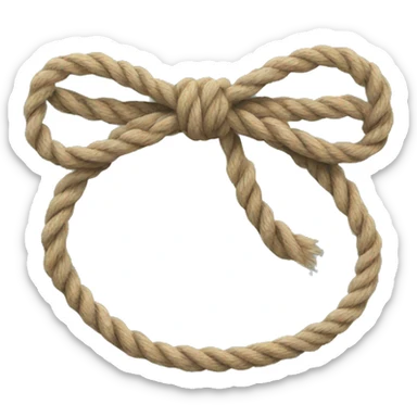 Bow made out of rope  sticker