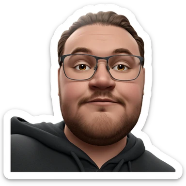 realistic portrait of a man sticker