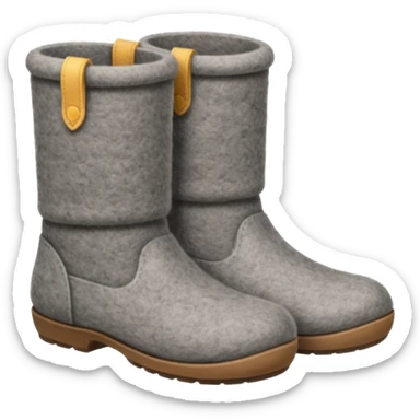 felt boots made entirely of felted wool without soles sticker