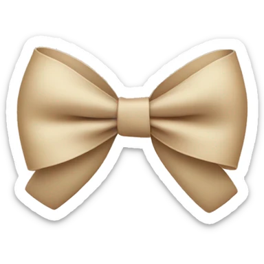 Beige bow sticker