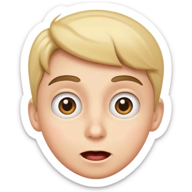 surprised face with a smirk sticker