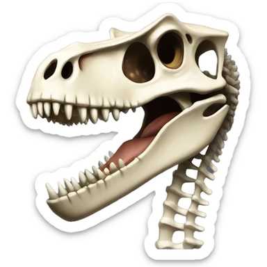 Realistic dinosaur skeleton  sticker