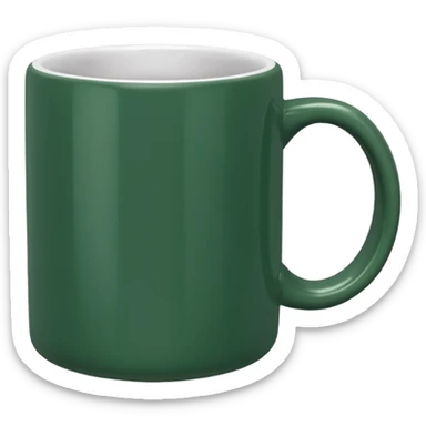 Forrest green coffee mug sticker