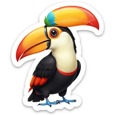 Toucan blowing a kiss sticker
