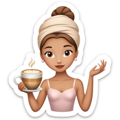 Ballerina with a capuchino head  sticker