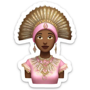 Pink kokoshnik sticker