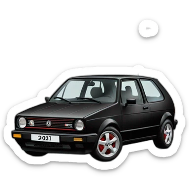 Schwarzblack gti 2002 golf sticker