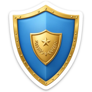 Gold Shield with blue interior and gold banner from Film Studios sticker