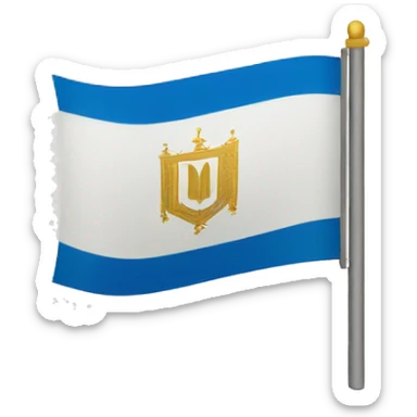 Flag of kingdom of Jerusalem  sticker