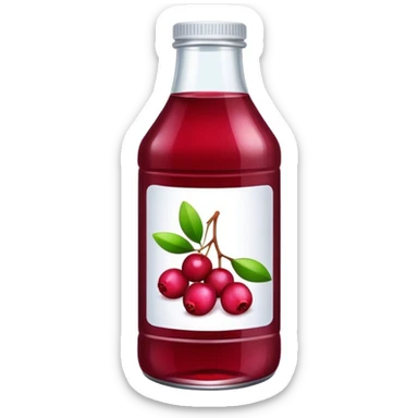 Bottle cranberry juice sticker