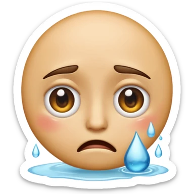emoji face trying not to cry sticker