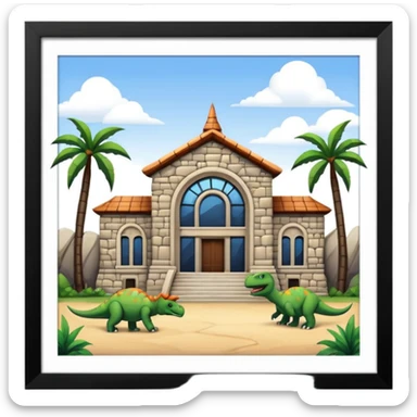 Dinosaur Museum Building sticker