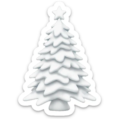 white christmas tree sticker