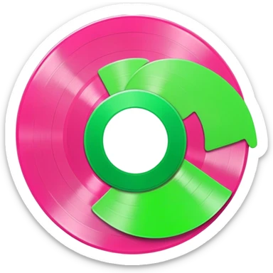 Pink and green vinyl  sticker