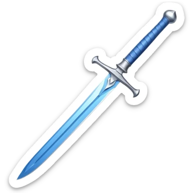 Frost Edge — blue blade + silver hilt sticker