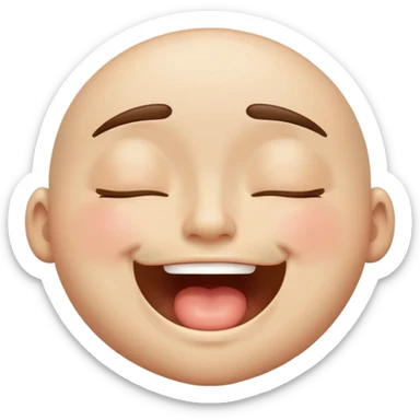 a face with closed eyes happily drooling sticker