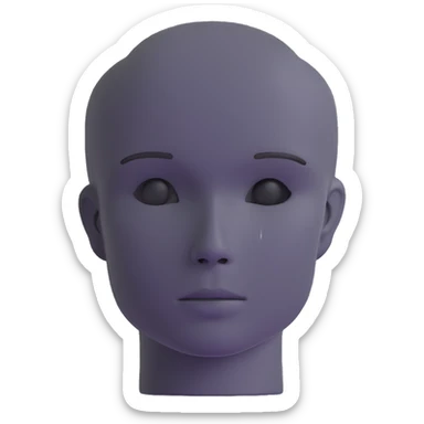 grey human silhouette frontal view with no facial features, no face, no eyes, no nose, no mouth, simple outline sticker