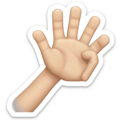 close all the fingers and open only the little and ring fingers sticker