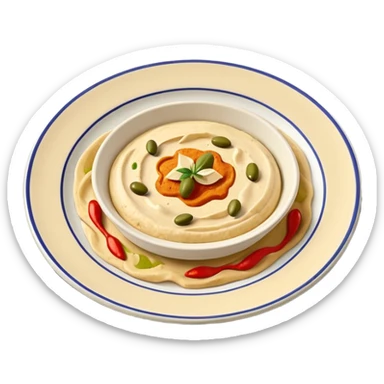 hummus plate sticker