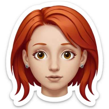 Triathlon Mhairi red hair septum pierced sticker