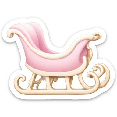 light pink sleigh sticker