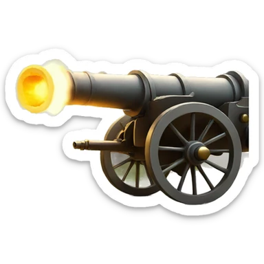 Cannon fire sticker