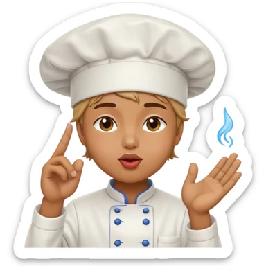 chef emoji blowing a kiss sticker