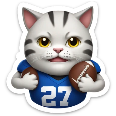 Fat football cats sticker
