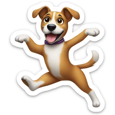 Dog dancing Ballet sticker