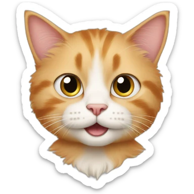 Ed Sheeran as a cartoony anthropomorphic cat sticker