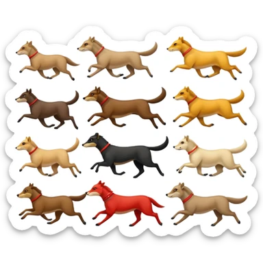 animals race, side view sticker