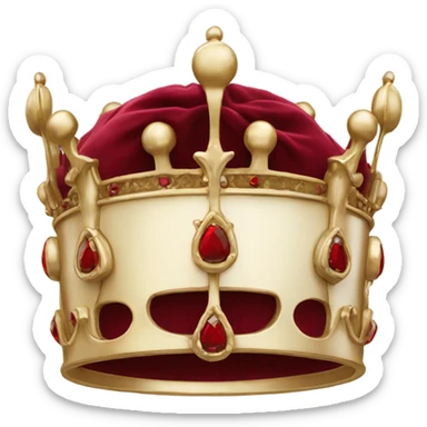 Tudor crown gold and red  sticker