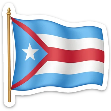 Original light blue flag of Puerto Rico  sticker