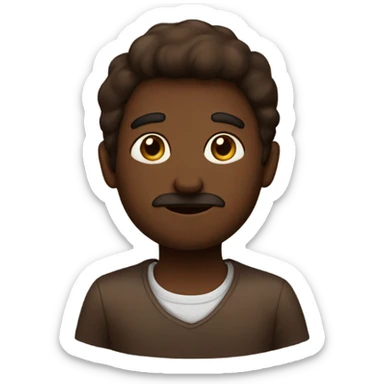 Doodle darker brown sticker