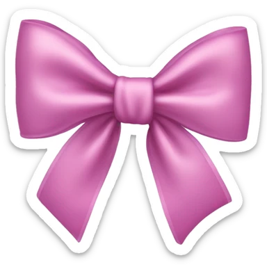 cute hair bow crème color sticker