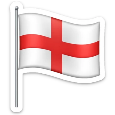 Flag red background red cross sticker