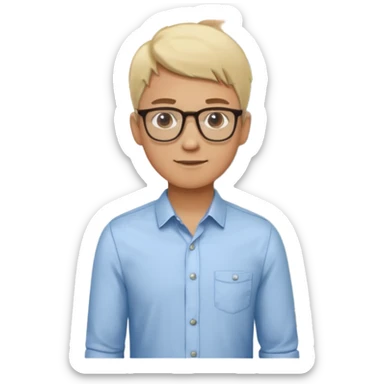 silhouette of a light-haired man standing next to a project board sticker