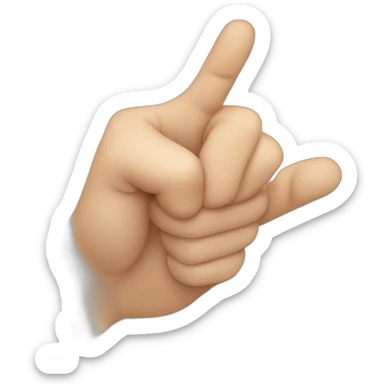 Two pointed fingers up hand thumb pointed up to the other thumb sticker