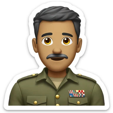 Dumb army guy sticker