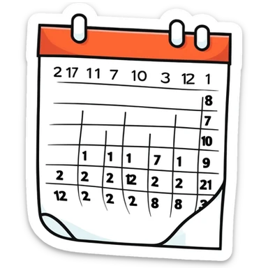 calendar page flipping sticker