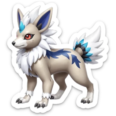 Shiny Zigzagoon-Absol-Trico-Hybrid (Full body) sticker