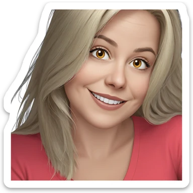 smiling blonde girl portrait sticker