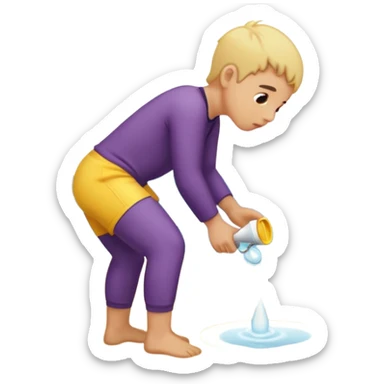 Jesus peeing on the beach sticker