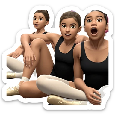 ballerinas in colorful leotards sticker