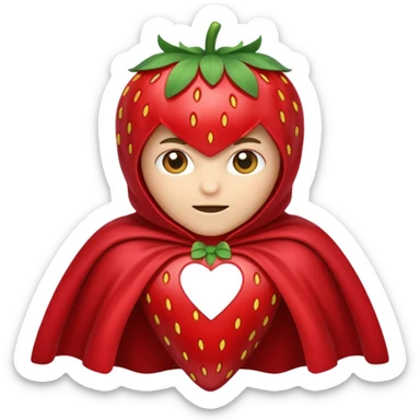 Cape-Wearing Super Fruit sticker