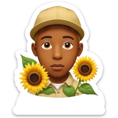 Tyler the creator with sunflower  sticker
